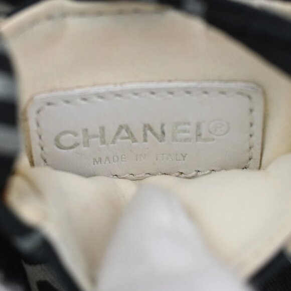 CHANEL Logo By Sea Shoulder Tote Bag Canvas Leather Black Made In Italy 73KB178 - Picture 16 of 16